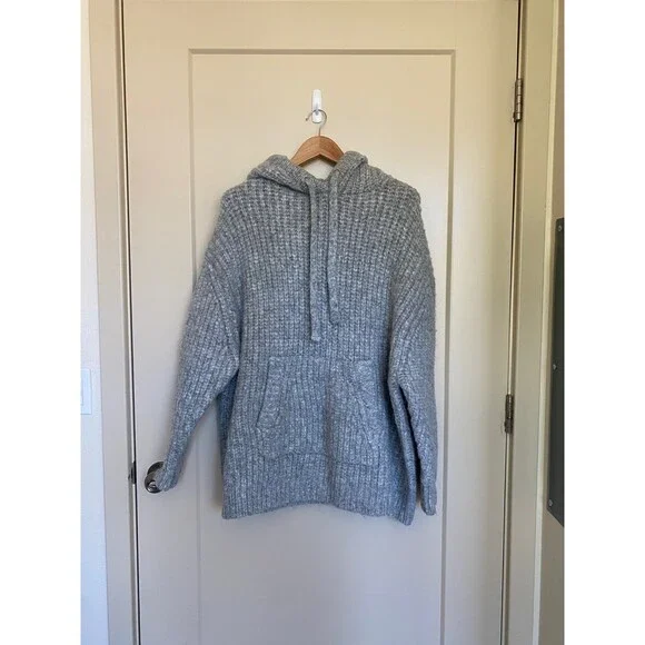 Zara Oversized Knit Sweatshirt in Grey Size XS/S - Picture 10 of 12